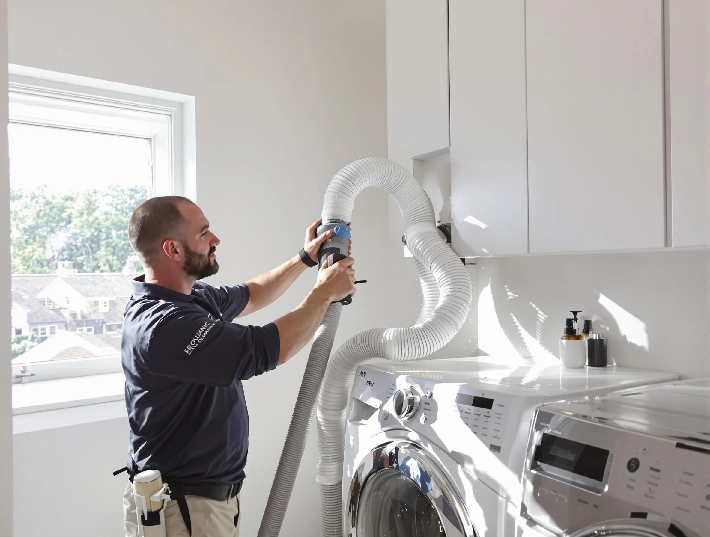 Certified Parker Dryer Vent Cleaning technician performing dryer vent cleaning in Parker
