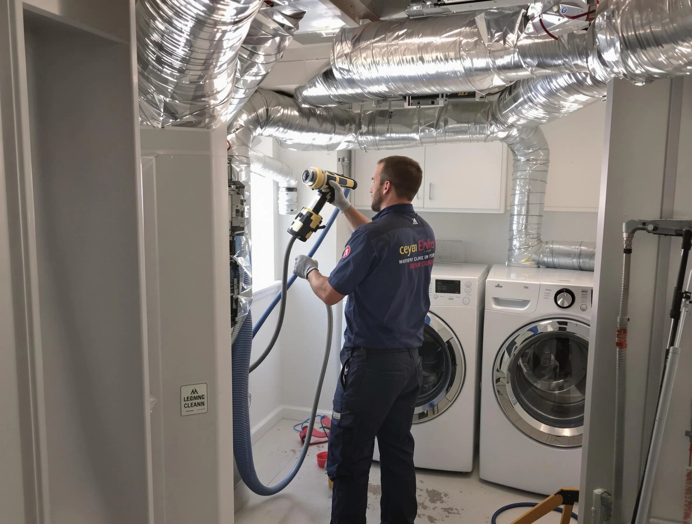 Parker Dryer Vent Cleaning specialist using advanced equipment for thorough duct cleaning in Parker