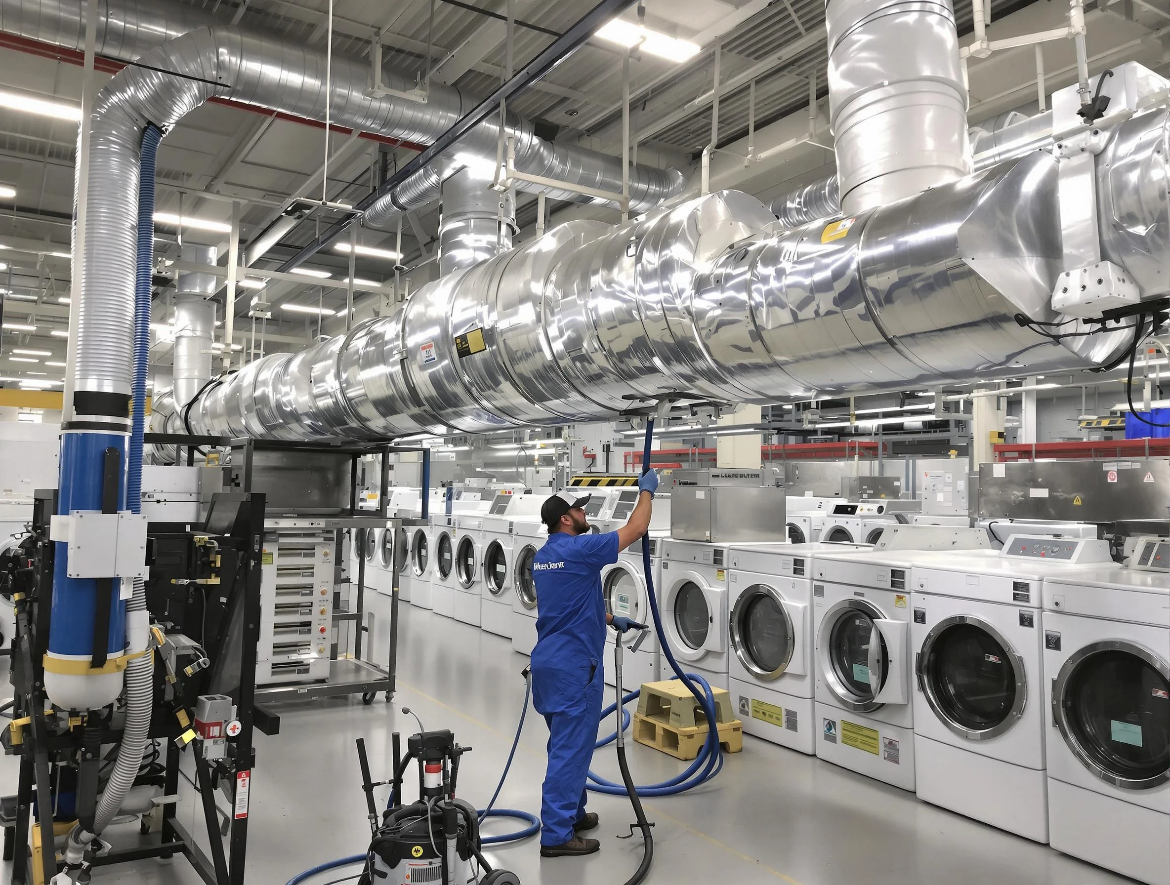 Parker Dryer Vent Cleaning team performing heavy-duty industrial dryer vent cleaning in Parker